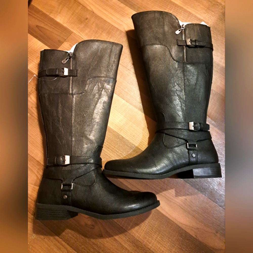 Guess Black Leather Boots